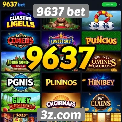 A variedade de jogos disponíveis em 9637 bet